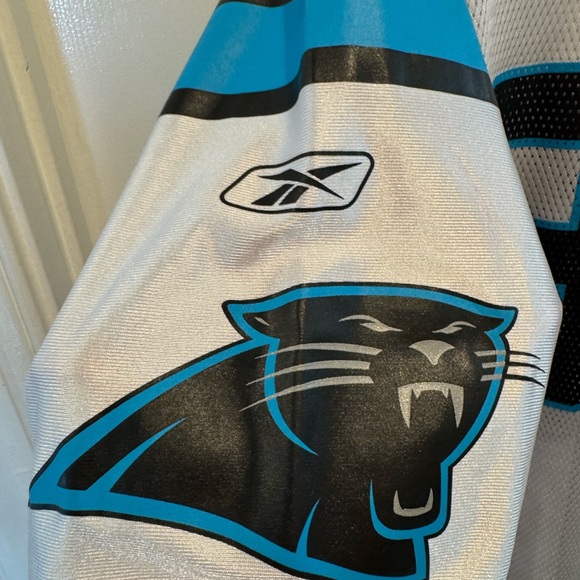 Mens NFL Reebok Carolina Panthers Steve Smith White Football Jersey Size XL - Picture 12 of 16